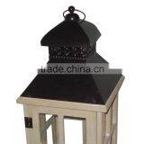 Brown Wooden Lanterns Black Top Iron Popular Styles thumbnail-6