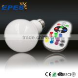Chrismas Factory Direct Selling CE& ROHS Red Blue Yellow RGB Led Light 6W Bulb Wifi And Remote Control Bulbs