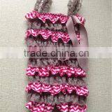 Hot Sale Fashion/ Pretty/ Soft Ruffled Rompers Baby Sleeveless Rompers/ Bodysuit Best Posh Petti Ruffle Lace And Satin Rompers thumbnail-4