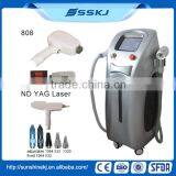 Bikini / Armpit Hair Removal No Pain 2017 New Multi-function 2 In 1 Abdomen Nd Yag Remove Diseased Telangiectasis Diode Laser 808 Hair Removal Tattoo Removal Pigment Therapy thumbnail-1