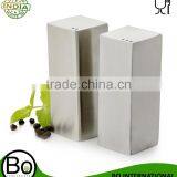 Stainless Steel Silver Shaker Rectangular Salt And Pepper