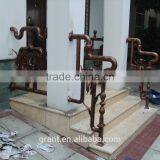 Cast Iron Metal Arts and Craft for Home Decoration the Father and Son Fishing Figurines thumbnail-3