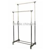 2-line Metal Clothing Display Rack,Clothing Holder thumbnail-1