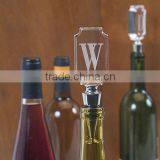 Personalized Crystal Letter Engraved Wine Stopper thumbnail-1