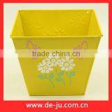 Yellow Garden Decoration Square Flower Pots Planters thumbnail-1