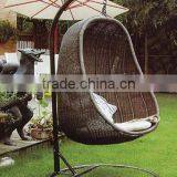 2016 ALL-weather Outdoor pe Rattan Hanging Egg Shaped Swing Chair thumbnail-1