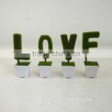 Mini Bonsai Artificial Letters Grass for Decoratrion thumbnail-1