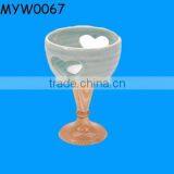Heart Shaped Ceramic Candle Cup thumbnail-1