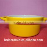 Stocked Korean Style Colorful Yellow High Ceramic Soup Pot thumbnail-4