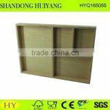 New Cheap Natural Color Wooden Tray With Compartment Wholesale thumbnail-1