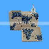 Factory Dirct Cheap Product Flower Ceramic Bathroom Accessories Set 4/s thumbnail-1