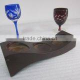 Custom Wooden Bottle Display Base, China Made Wood Wine Bottle Display Stands thumbnail-4