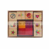 Children Toy Wooden 8 pk Novelty Stamp thumbnail-1