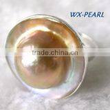 Fashion Pearl Bowl Ring Tahitian Pearl Ring thumbnail-2
