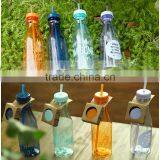 Rainbow Milk Bottles With Lids and Straws thumbnail-1