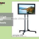 Simple Design TV Floor Stand With Wheels, Vertical Adjustable TV Mount Bracket thumbnail-4
