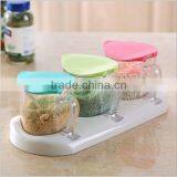 Custom Food-Grade Plastic 3 Color Clear Plastic Seasoning Box Home Kitchen Spice Sugar Salt Storage Box Supplier thumbnail-1