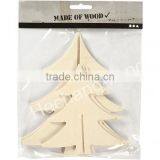 Christmas Tree Wooden 3D Decoration Plain Wood Trees Decorate Craft Set thumbnail-3