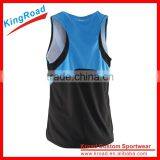 Wholesale Sublimated Printing Dry Fit Custom Gym Running Singlets for Mens thumbnail-2