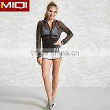 2017 New Design Women Fashion Jacket With Mesh Design Yoga Jacket for Gym Wear Sports Jacket thumbnail-4