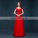 MGOO Cheap Price Wholesale Red Lace Long Prom Dress Ladies Elegant Chiffon Evening Dinner Long Dresses Handmade 2040 thumbnail-2