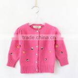 Korean Style Girls Cardigan Sweater Design Solid Color Cotton Sweater thumbnail-1