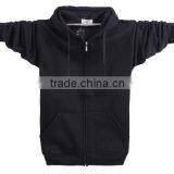 Zipper Plus Bonnet Blouses Male and Fat Plus-size Cardigan Fleece Men With Hood Long Fatty Sport Coats thumbnail-1