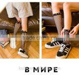 WS-30 Women's Sexy Black Breathable Knee Length Mid Calf Rivet Fishnet Socks.Punk Hollow Out Nets Socks.Harajuku Ladies Mesh Sox thumbnail-4