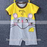 Newborn Girl 100% Pure Cotton Romper Short Sleeve Baby Jumpsuit thumbnail-5