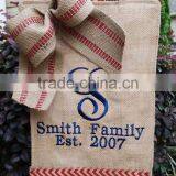 Personalized Embroidered Burlap Garden Flag thumbnail-4