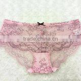 Pink Sets Sexy Women Transparent Lace Underwear Bra and Panty Set thumbnail-4