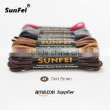 Dark Brown Dress Shoelaces 2.5mm Round Waxed Shoelaces - 100% Cotton Wax Rope Shoelaces - 29 Existing Colors thumbnail-1