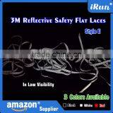 Black White Red Reflective Tape For Sneakers Laces - Flat Safety Custom Length & Color & Packaging Shoe Laces - 3 Colors thumbnail-6