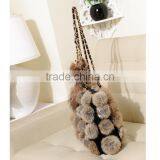 Multi Purpose Fashionable Rabbit Fur Bag thumbnail-3