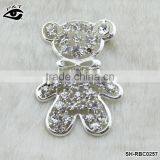 Bulk Rhinestone Pin Brooches Cute Bear Shape Crystal Pinds for Wedding Dresses thumbnail-1