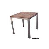 Stainless Steel Table With Marble Top thumbnail-1