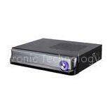 Slim Black Mini Tower Computer Cases 0.6mm Thickness SGCC With 200W Power Supply