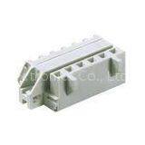 Angled Female 6P16A 15A MCS Connector With Finxing Flanges Light-Grey