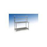 ASSEMBLING AND TWO LAYERS WORKING TABLE WITH UP SHELVE thumbnail-1