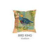 Square Embroidery Birds Applique Pillow Covers 18 X 18 For Chair Floor