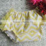 Yellow Chiffon Fluffy Chevron Toddler Cotton Panties