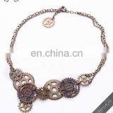Steampunk Cogwheel Gear Brass Necklace thumbnail-2