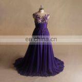 Beaded Trim For Chiffon Purple Wedding Dress thumbnail-1