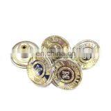 17mm Alloy Metal Button, Embossed Custom Logo Button