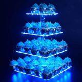 High Quality Custom Clear Happy Birthday Decoration Acrylic Wedding Cake Stand thumbnail-4