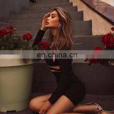 LAITE D2176 2020 Autumn&winter Hot Sales Fashion Contrast Color Long Sleeve Bodycon Dress Women Casual Dress thumbnail-6