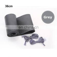 Car Silicone Steering Wheel Cover Disposable Steering Wheel Cover 17 Inch Steering Wheel Cover Diy Genuine Leather Cowhide Braid thumbnail-3