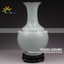Light Celadon Crackle Chinese Porcelain Vases For Table Lamp thumbnail-3