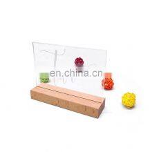 Acrylic Table Sign With Wooden Stands, 5 x 7 Inch Acrylic Sheets Top Menu Display Signs Wedding Birthday Party Table Sign thumbnail-3