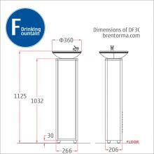 DF3C Freestanding Pedestal Drinking Water Fountain thumbnail-2